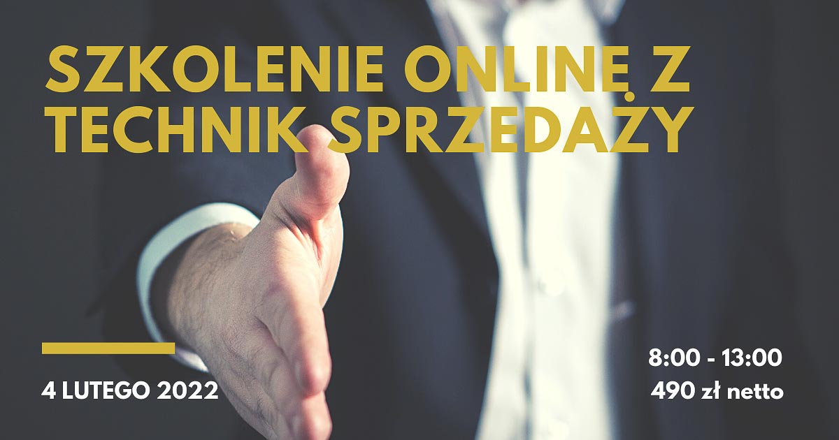 szkolenie online z technik sprzedaży