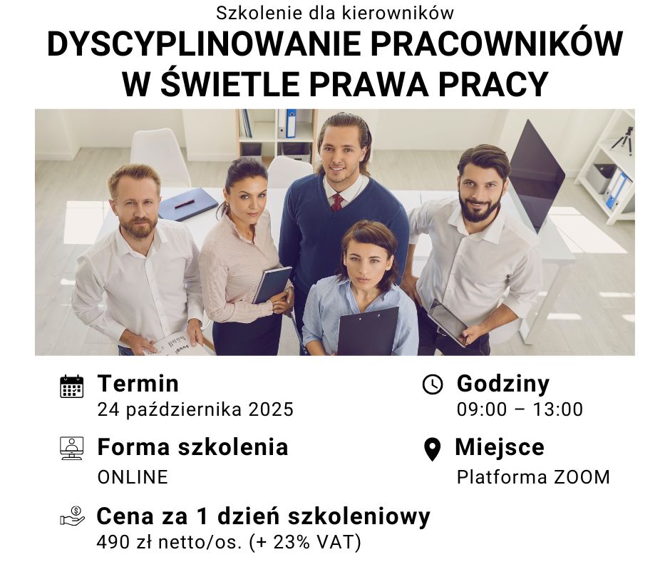 szkolenie dyscyplinowanie pracowników