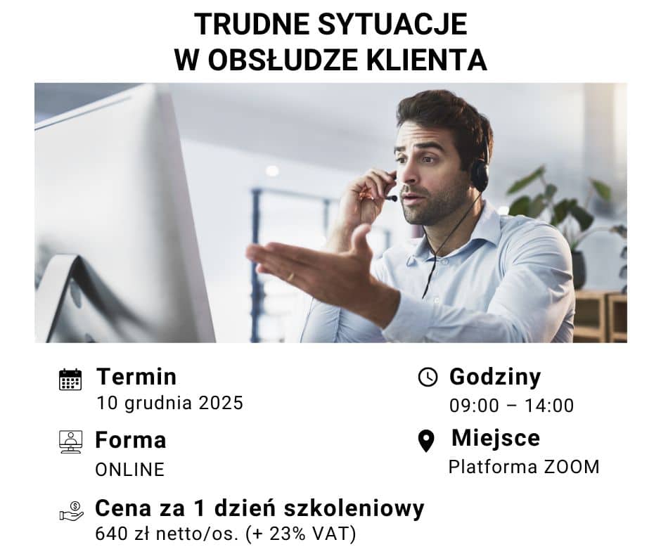szkolenie otwarte trudne sytuacje w obsłudze klienta