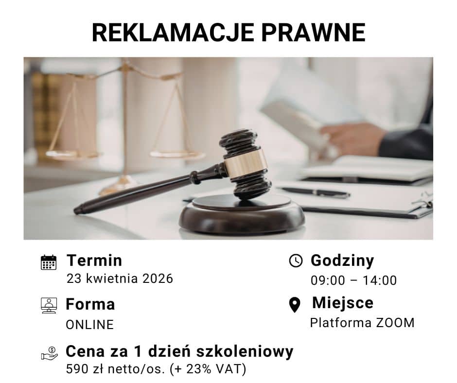 szkolenie otwarte reklamacje prawne